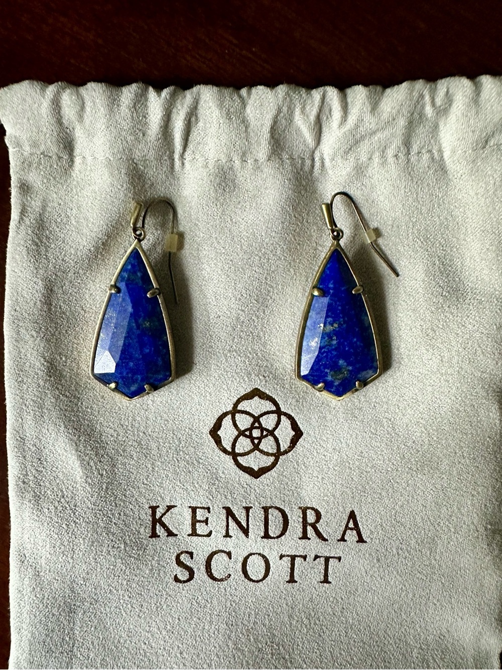 Kendra Scott Deep Blue Faceted Drop Earrings